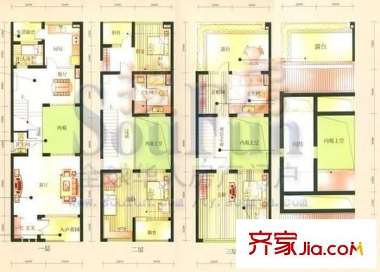 飛云花園 4室 戶型圖