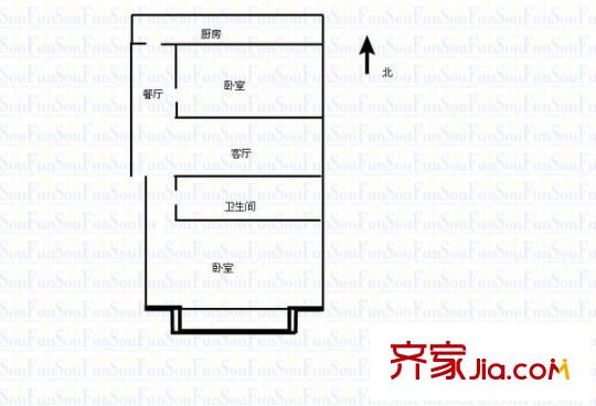 興華北小區(qū) 3室 戶型圖