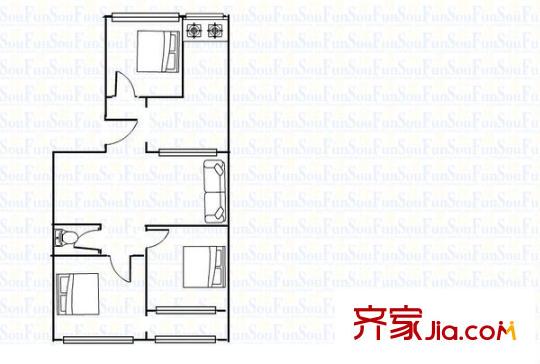興華北小區(qū) 3室 戶型圖
