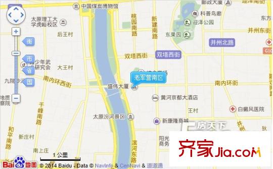 老軍營(yíng)南區(qū)交通圖太原  