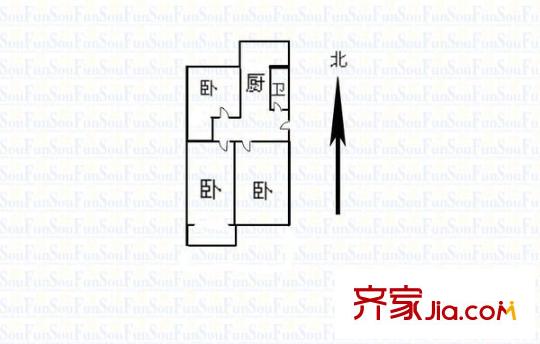 鴻峰東花園 2室 戶型圖