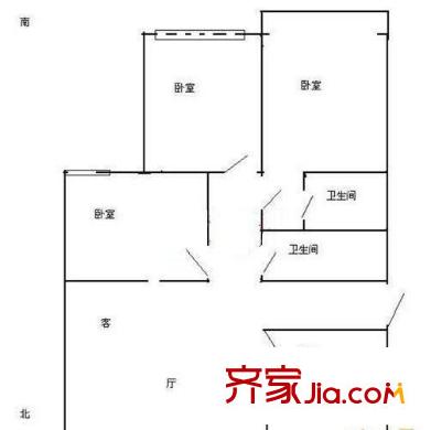 嘉苑小區(qū) 3室 戶型圖