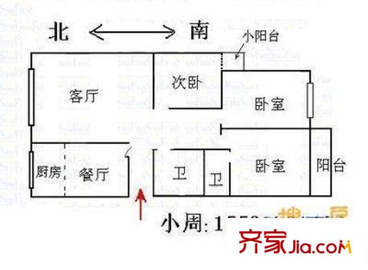 嘉苑小區(qū) 3室 戶型圖