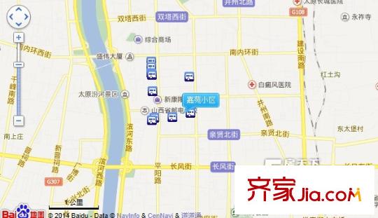 嘉苑小區(qū)交通圖太原  