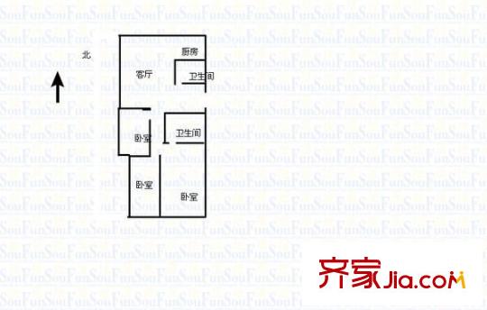 新世紀(jì)花園 3室 戶型圖