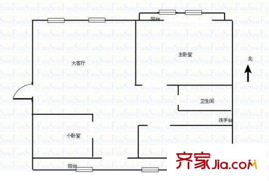 新世紀(jì)花園 3室 戶型圖