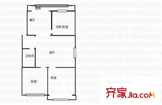 南內(nèi)環(huán)陽(yáng)光小區(qū) 3室 戶型圖