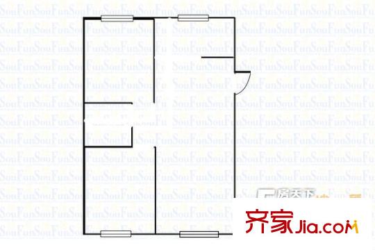 多元小區(qū)戶(hù)型圖戶(hù)型圖 2室2廳1衛(wèi)1廚