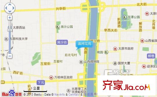 濱河花苑交通圖太原  
