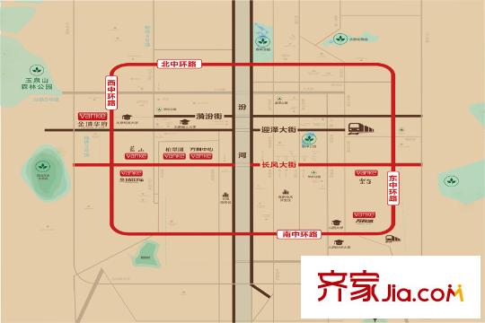 萬科金域華府交通圖
