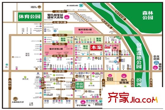 集祥君悅區(qū)位圖
