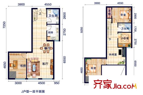 長風(fēng)世紀(jì)廣場J戶型戶型圖 
