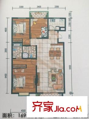 酈苑國(guó)際B戶型 3室2廳2衛(wèi)1廚