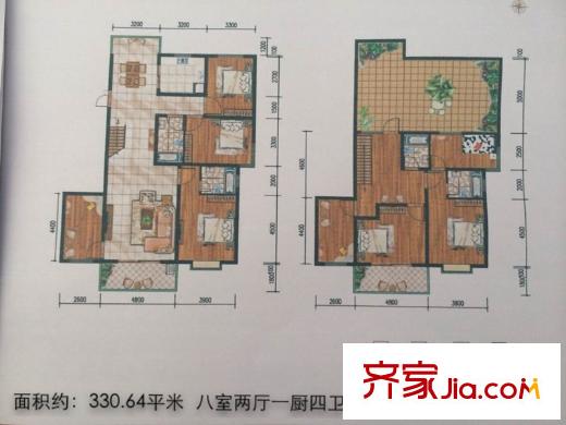 酈苑國(guó)際D戶型 8室2廳4衛(wèi)1廚