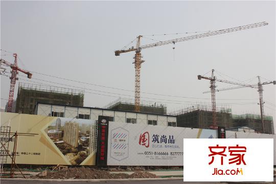 中國(guó)鐵建?太原國(guó)際城工地實(shí)景（2015-03-19）