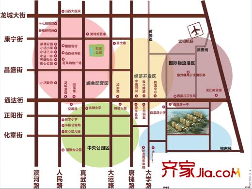 楓林四季區(qū)位圖