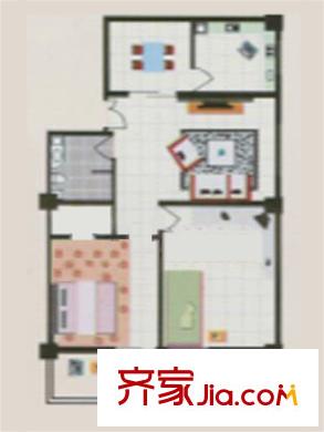 萬泉大廈I戶型圖 3室2廳1衛(wèi)1廚