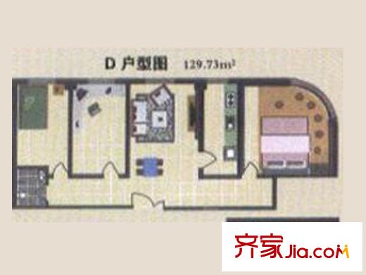 萬泉大廈D戶型圖 3室1廳1衛(wèi)1廚