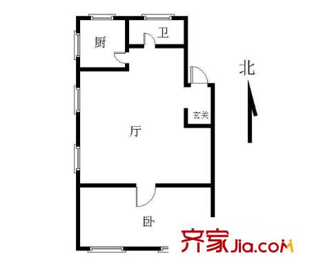 雙龍園戶型圖1室戶型圖 1室1廳1衛(wèi)1廚