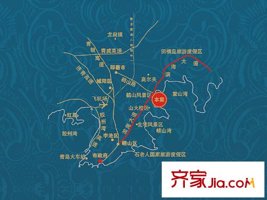海泉灣港中旅公館區(qū)位圖
