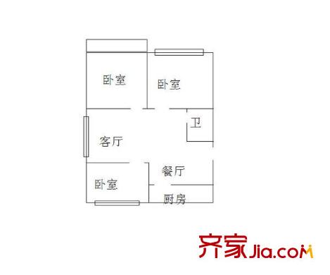 洪福山莊3室 戶型圖