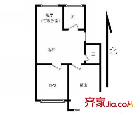 洪福山莊2室 戶型圖