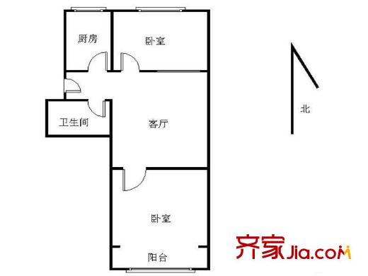 洪福山莊2室 戶型圖