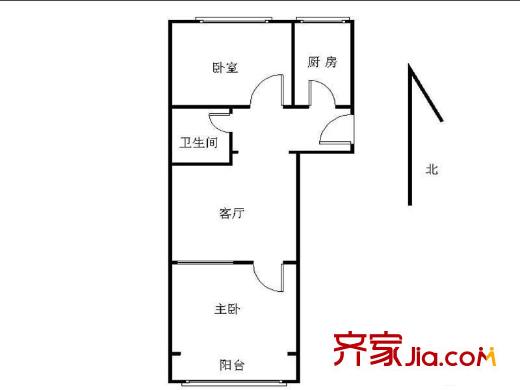 洪福山莊 2室 戶型圖