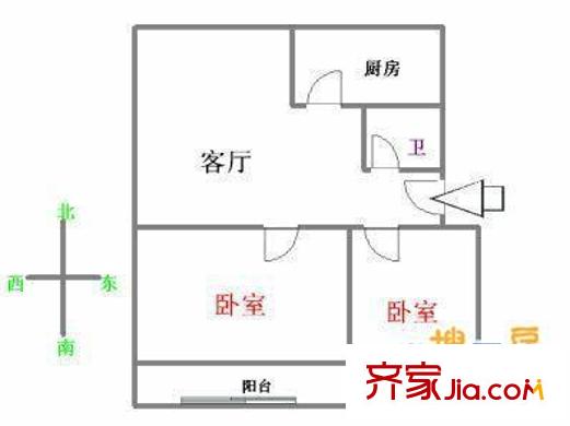 洪福山莊 2室2廳 80平