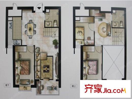 黃金海岸一號樓A2戶型 3室2廳2衛(wèi)1廚