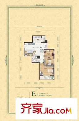 世紀(jì)家園E戶型 3室2廳1衛(wèi)1廚