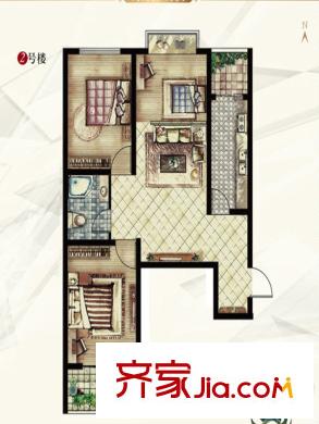 富康苑新區(qū)2號(hào)樓G戶(hù)型 3室2廳1衛(wèi)1廚