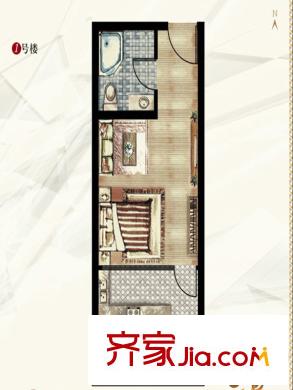 富康苑新區(qū)1號(hào)樓B戶(hù)型 1室1廳1衛(wèi)1廚