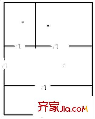 圣園小區(qū) 2室 戶型圖