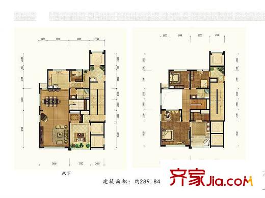 和泰?紫園躍層289.84平方米 3室4廳3衛(wèi)1廚