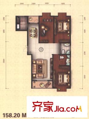 尚東明珠8#E8戶型 3室2廳2衛(wèi)1廚