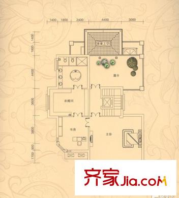 龍隱C戶型――三層 9室3廳3衛(wèi)1廚