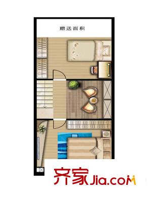 半山LOFT3米9戶型2樓 2室1廳1衛(wèi)1廚