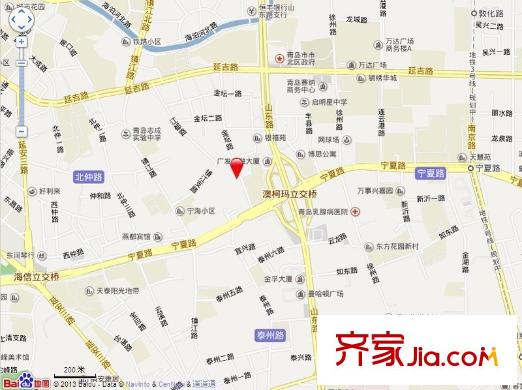 海廈泓久花園交通圖