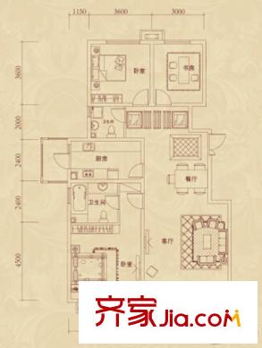 復(fù)地東山國際洋房7#邊戶 3室1廳2衛(wèi)1廚