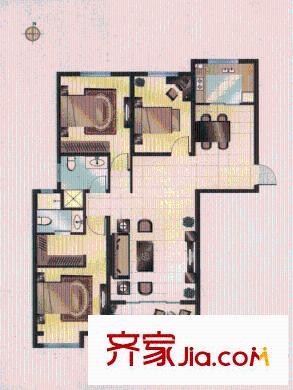 辰興文教城五期C3戶型 3室2廳2衛(wèi)1廚