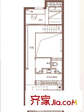 海唐廣場2#住宅 標準層 A1戶型 二層平面 3室2廳2衛(wèi)1廚