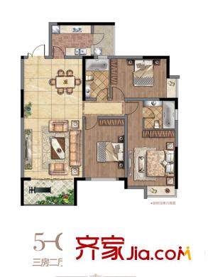 府東公館5C/G戶型 3室2廳2衛(wèi)