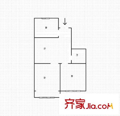 揚州路小區(qū)戶型圖3室戶型圖 3室1廳1衛(wèi)1廚