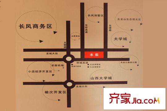 龍城半島三期區(qū)位圖