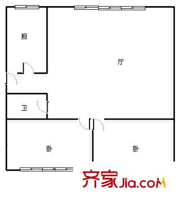 頤中花園 2室 戶型圖