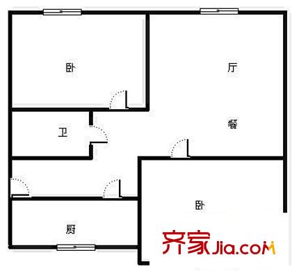頤中花園 2室 戶型圖