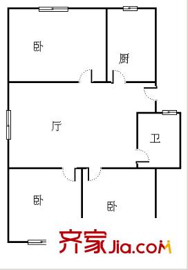 頤中花園 2室 戶型圖