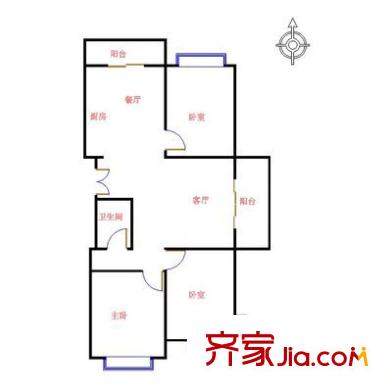 浮新小區(qū)東區(qū)戶型圖浮新小區(qū) 3室2廳 122平 3室2廳2衛(wèi)1廚