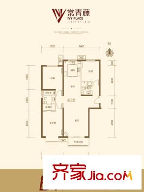 競(jìng)杰?常青藤3#4#5#B1戶型 3室2廳2衛(wèi)1廚